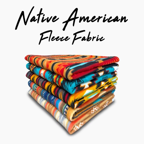 Native american print fleece - native,