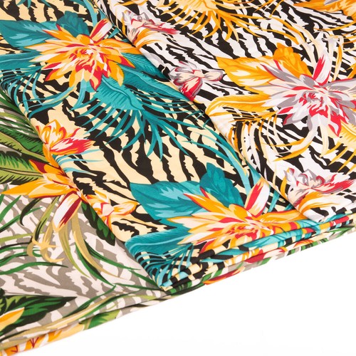 Lotus print fabric 100 cotton - fabric, 100%