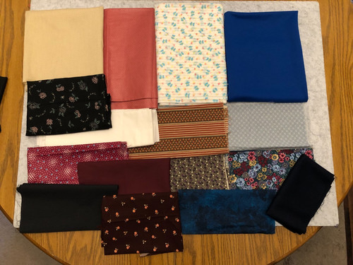 Vintage fabric scrap lot 2lb - fabric,