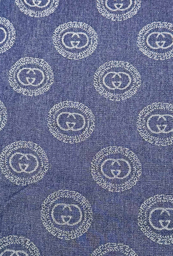 Blue white denim logo - blue/white, pattern