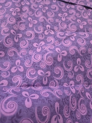 Purple cotton fabric swirled - fabric,