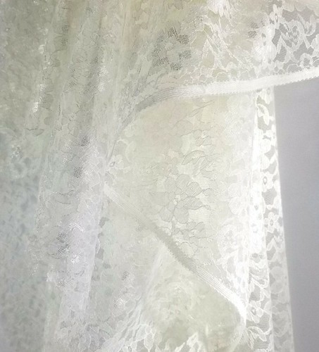 Ivory polyester sheer - polyester,